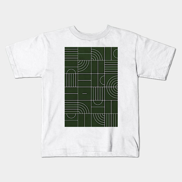 My Favorite Geometric Patterns No.24 - Deep Green Kids T-Shirt by ZoltanRatko